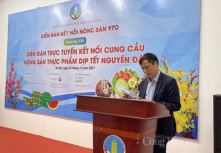 Ông Đào Văn Hồ - Giám đốc Trung tâm Xúc tiến thương mại Nông nghiệp phát biểu tại Diễn đàn