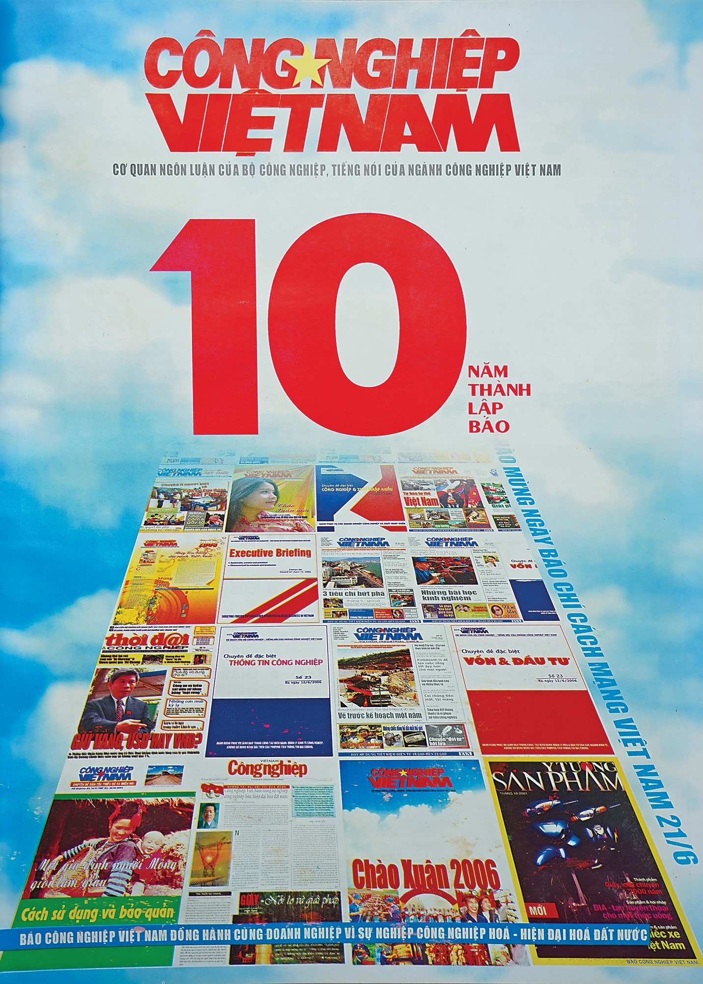 Bìa Báo Công nghiệp Việt Nam số Kỷ niệm 10 năm thành lập