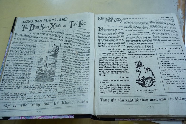 Trang nội dung tờ tin Mặt trận Kinh tế số 2 xuất bản tháng Chạp năm 1948.