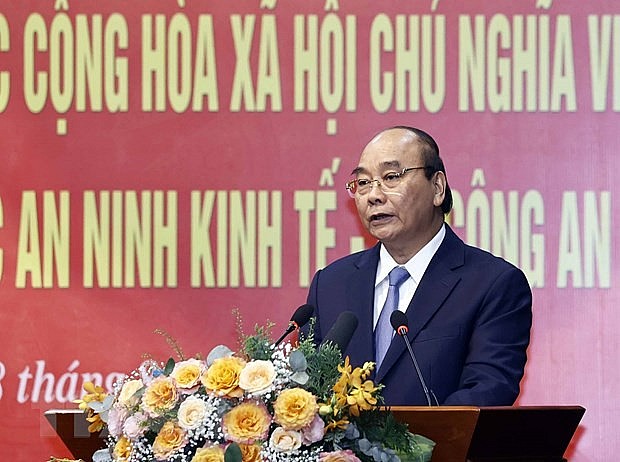 Chủ tịch nước Nguyễn Xuân Phúc phát biểu chỉ đạo buổi làm việc