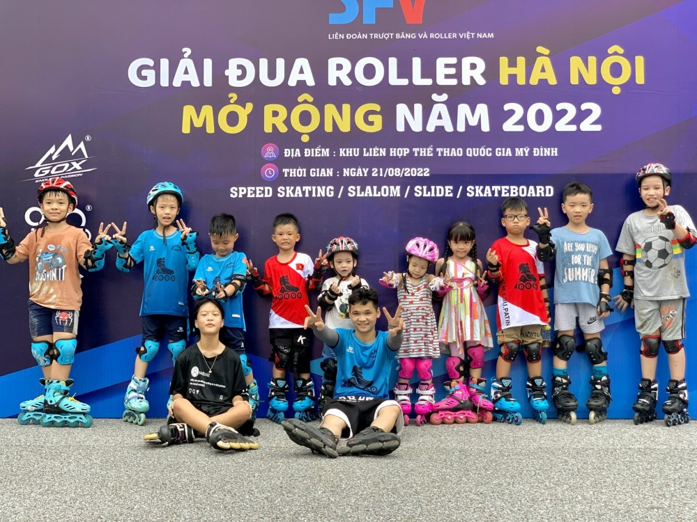 Gần 600 vận động viên tranh tài tại giải đua Roller Hà Nội mở rộng 2022