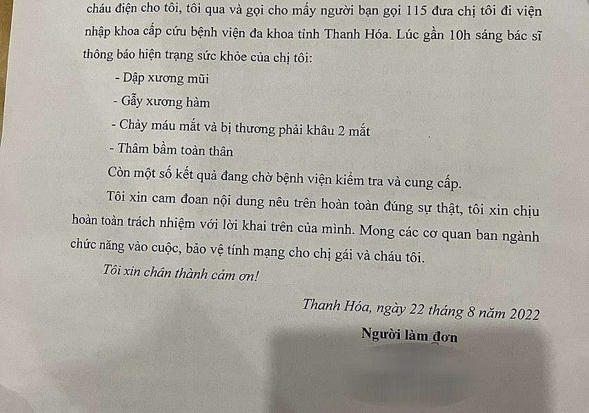 Vụ đình chỉ cán bộ quản lý thị trường bị tố hành hung bạn gái ở Thanh Hoá xuất hiện tình tiết mới