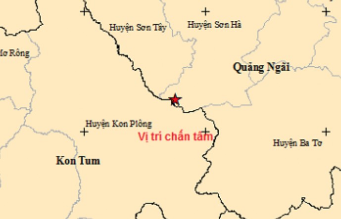 Huyện Sơn Hà -Quảng Ngãi: Vừa xảy ra trận động đất 2,5 độ Richter