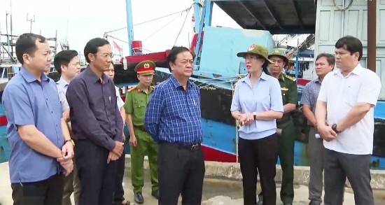 Ban Chỉ đạo Quốc gia về phòng chống thiên tai kiểm tra tình hình phòng chống bão số 4 tại Quảng Ngãi