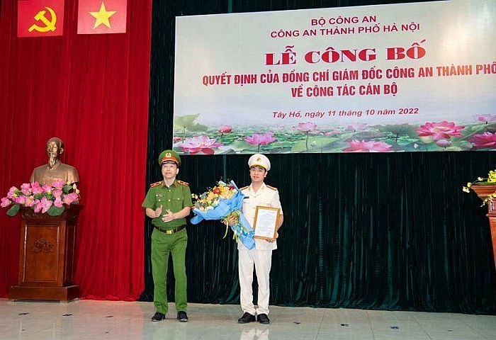 Thượng tá Nguyễn Hữu Khánh giữ chức Trưởng Công an quận Tây Hồ