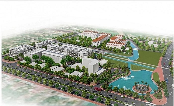 Phối cảnh dự án Khu nhà ở kết hợp chỉnh trang đô thị - Trung tâm thương mại dịch vụ đô thị Hoài Thanh Tây, Bình Định.