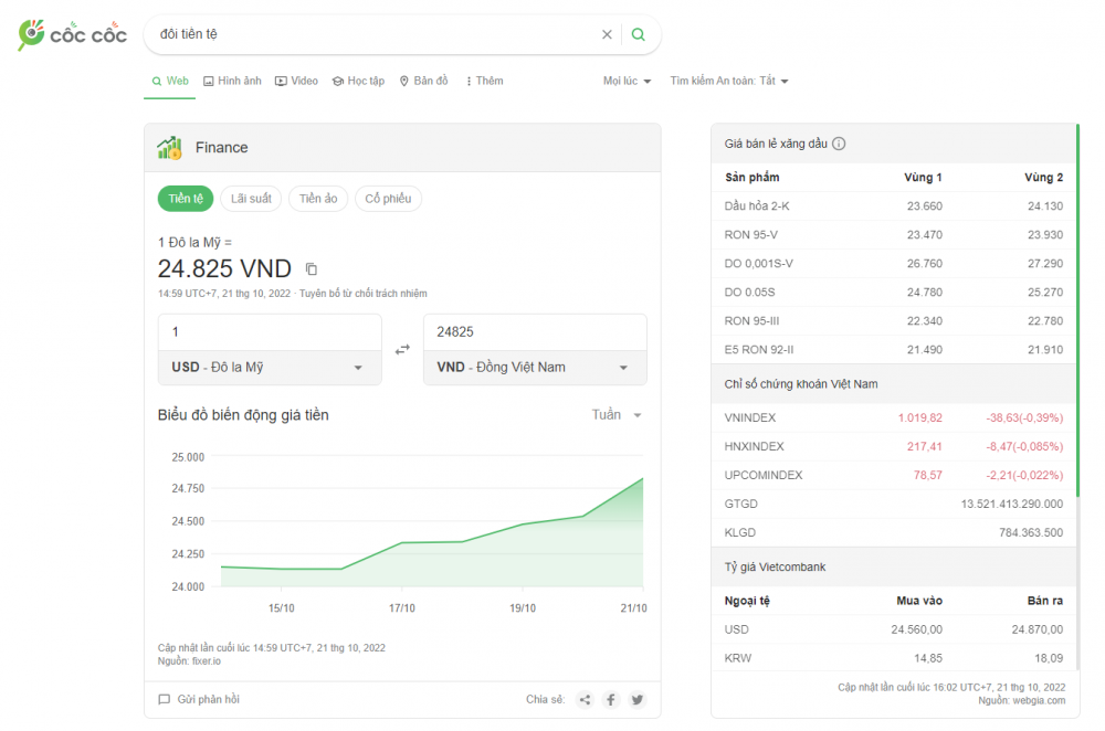 Cốc Cốc công bố xu hướng tìm kiếm quý 3/2022: Truy vấn về hộ chiếu mới, giá USD tăng đột biến