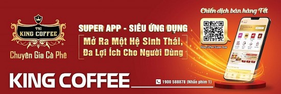 King Coffee Super App - Thương hiệu Việt - Trí tuệ Việt