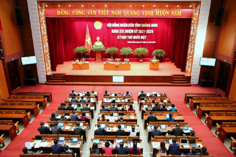 Quang cảnh Kỳ họp thứ 11 HĐND tỉnh Quảng Ninh