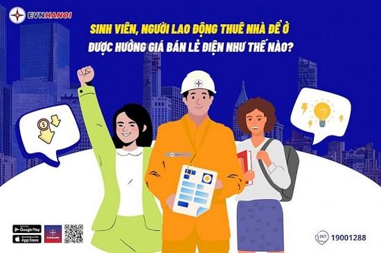 Hà Nội: Giá bán lẻ điện cho sinh viên, người lao động thuê nhà được tính như thế nào?