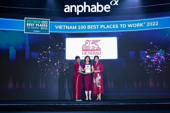 Generali tiếp tục được vinh danh là một trong những nơi làm việc tốt nhất Việt Nam 2022