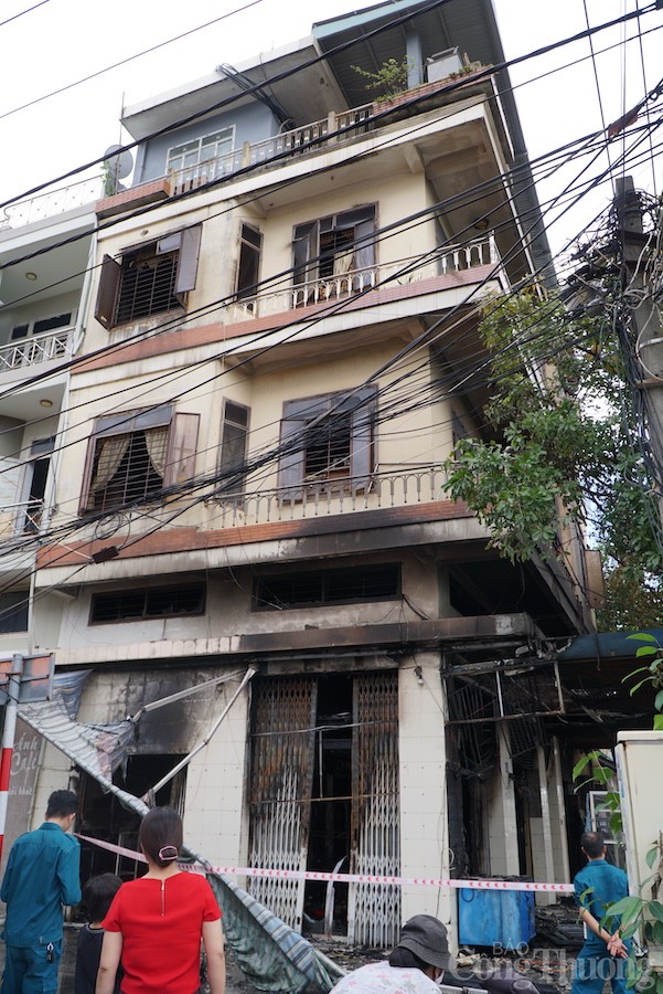Đà Nẵng: Cháy một ngôi nhà 4 tầng trên đường Trường Chinh