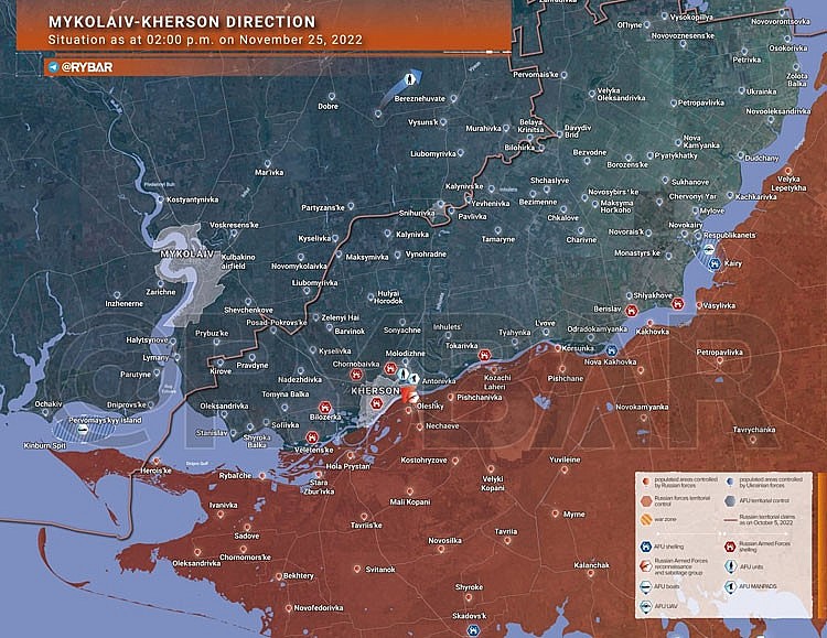 Chiến sự Nga-Ukraine ngày 26/11: Chiến sự tại Donetsk căng thẳng, Ukraine chuyển quân khỏi Kherson và Kharkov