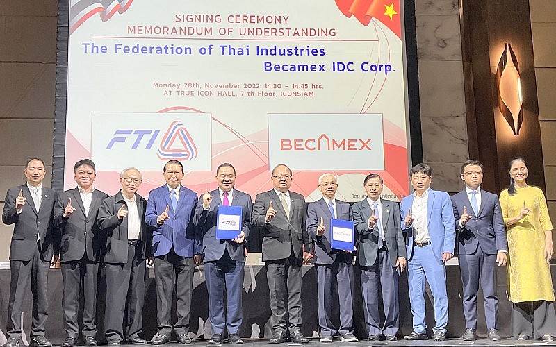 Becamex IDC - Liên đoàn công nghiệp Thái Lan ký kết hợp tác thương mại dịch vụ, sản xuất công nghiệp