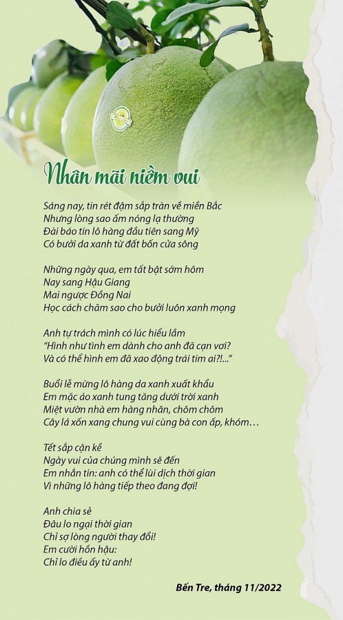 Nhà thơ, nhà báo Nguyễn Hồng Vinh: Bài thơ “Nhân mãi niềm vui” và “cái cớ” đáng yêu…