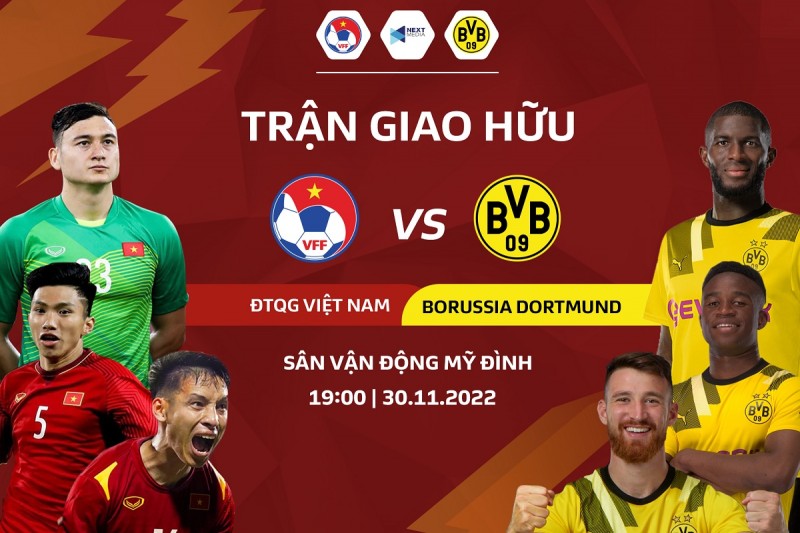 Link xem trực tiếp trận Việt Nam - Dortmund, 19h00 ngày 30/11: Thử nghiệm trước thềm AFF Cup