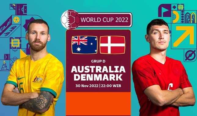 Link xem trực tiếp trận Australia - Đan Mạch 22h00 ngày 30/11: Cơ hội chia đều cho cả hai