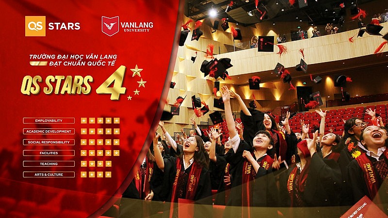 Trường ĐH Văn Lang được xếp 4 sao bởi QS. Ảnh: Trường ĐH Văn Lang.