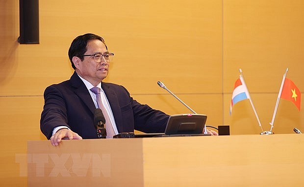 Thủ tướng Phạm Minh Chính phát biểu tại Diễn đàn doanh nghiệp Việt Nam-