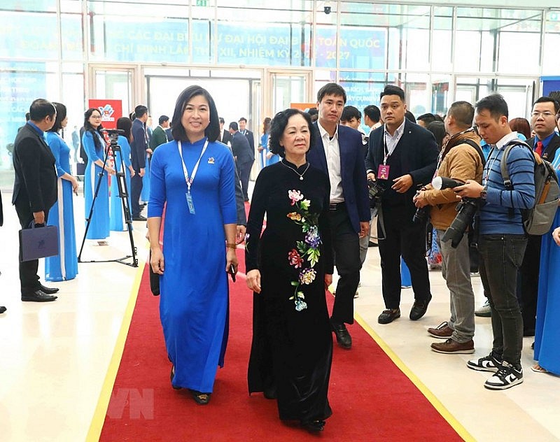 Trưởng ban tổ chức Trung ương Trương Thị Mai đến dự Đại hội