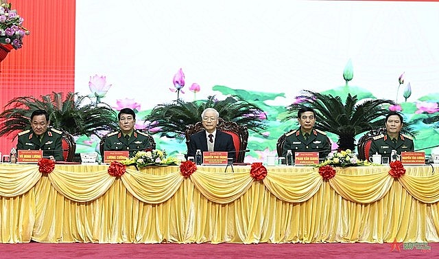 Tổng Bí thư Nguyễn Phú Trọng dự Hội nghị Quân chính toàn quân năm 2022 