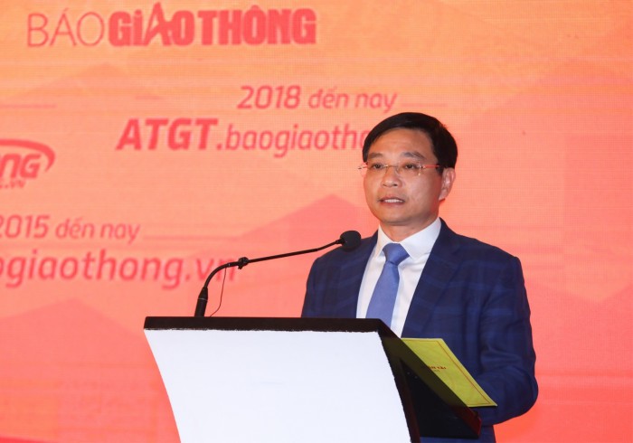 Ủy viên BCH Trung ương Đảng, Bộ trưởng Bộ GTVT Nguyễn Văn Thắng phát biểu tại buổi lễ