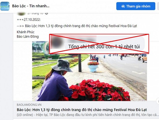 Lâm Đồng: Phạt 5 triệu đồng người tung tin sai sự thật về Festival Hoa Đà Lạt