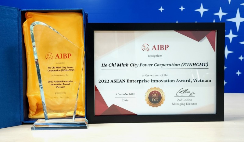 Điện lực TP. Hồ Chí Minh nhận giải thưởng doanh nghiệp sáng tạo ASEAN năm 2022