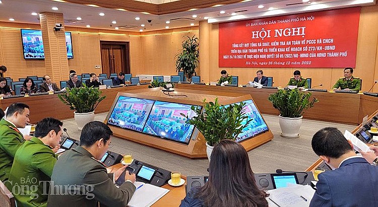 UBND thành phố Hà Nội tổ chức Hội nghị Tổng kết đợt tổng rà soát, kiểm tra an toàn về phòng cháy chữa cháy và cứu nạn cứu hộ trên địa bàn Thành phố 