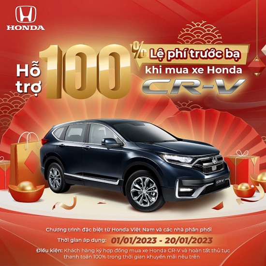 Honda Việt Nam tung ưu đãi 100% lệ phí trước bạ khi mua Honda CR-V