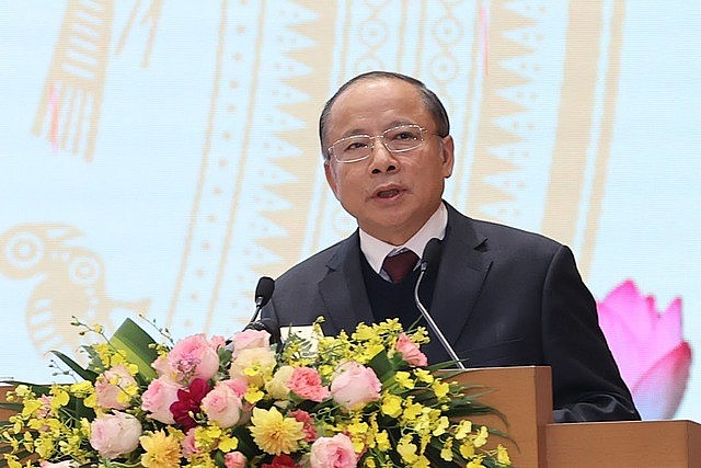 Ông Nguyễn Văn Thân, Chủ tịch Hiệp hội Doanh nghiệp nhỏ và vừa Việt Nam (VINASME) bày tỏ cộng đồng doanh nghiệp nhỏ và vừa Việt Nam đánh giá cao kết quả chỉ đạo, điều hành của Chính phủ trong năm 2022 - Ảnh: VGP/Nhật Bắc