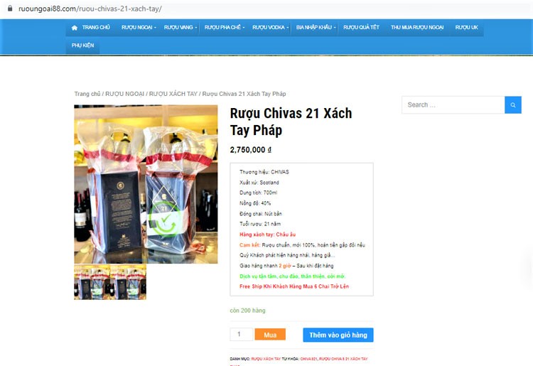 Bát nháo “cửa hàng online” rao bán rượu ngoại dịp cận Tết