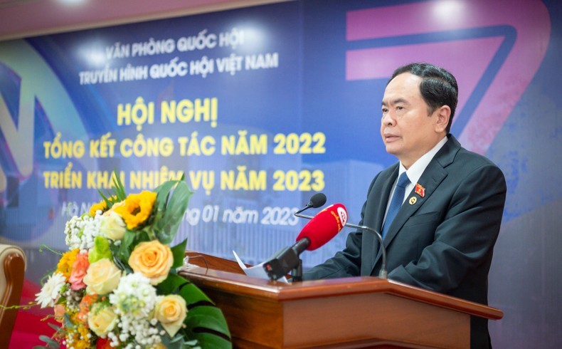 Phó Chủ tịch Thường trực Quốc hội Trần Thanh Mẫn phát biểu tại Hội nghị.
