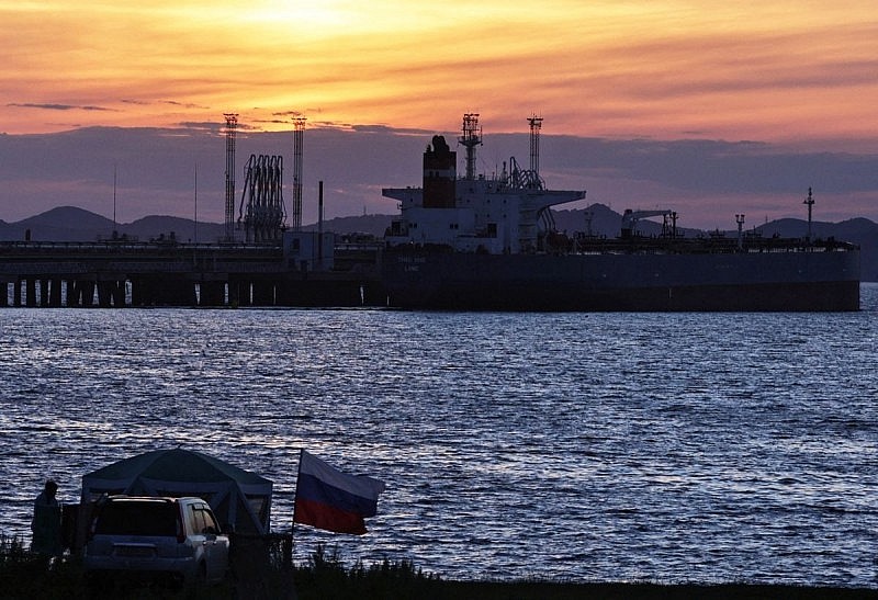  Tàu chở dầu Chao Xing tại cảng Kozmino trên bờ vịnh Nakhodka, Nga (ảnh: Reuters)