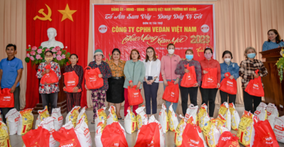 Vedan Việt Nam trao 1000 phần quà Tết cho người dân có hoàn cảnh khó khăn