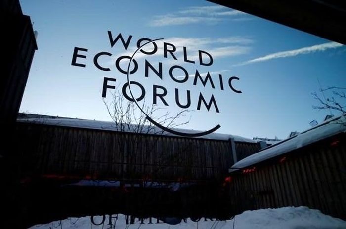 Biểu tượng của Diễn đàn Kinh tế Thế giới. (Ảnh: Reuters)