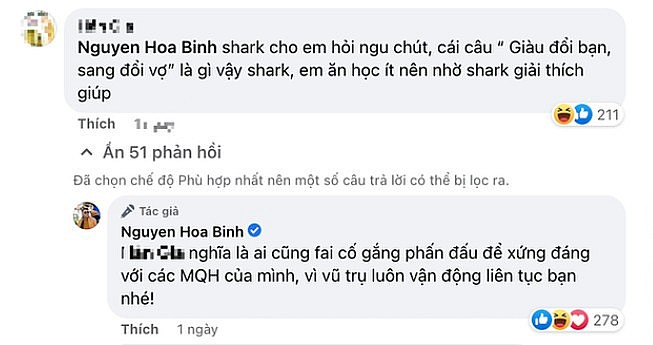Shark Bình khiến cộng đồng mạng phẫn nộ khi giải thích thành ngữ 'Giàu đổi bạn, sang đổi vợ'
