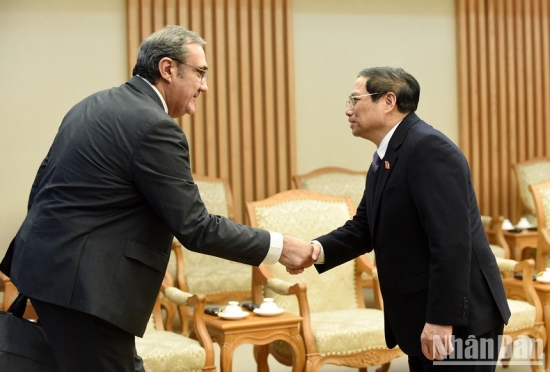 Thủ tướng Phạm Minh Chính tiếp Bộ trưởng Ngoại giao Cộng hòa Bồ Đào Nha Joao Gomes Cravinho
