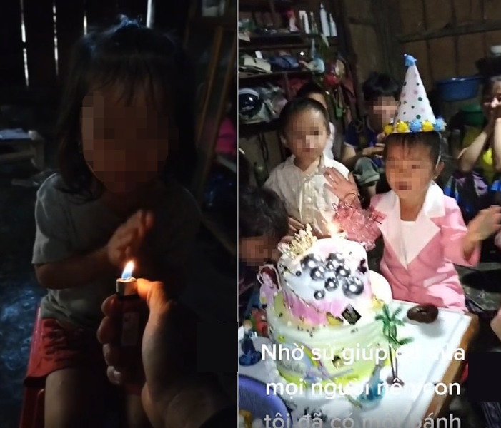 Sự thật về clip cô bé thổi hộp quẹt thay nến sinh nhật