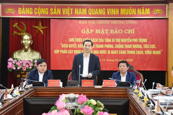 Buổi họp báo giới thiệu về cuốn sách của Tổng Bí thư Nguyễn Phú Trọng.