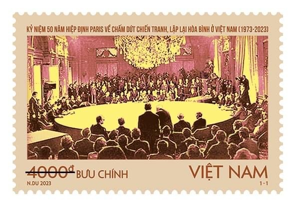 Bộ tem “Kỷ niệm 50 năm Hiệp định Paris về chấm dứt chiến tranh, lập lại hòa bình ở Việt Nam”