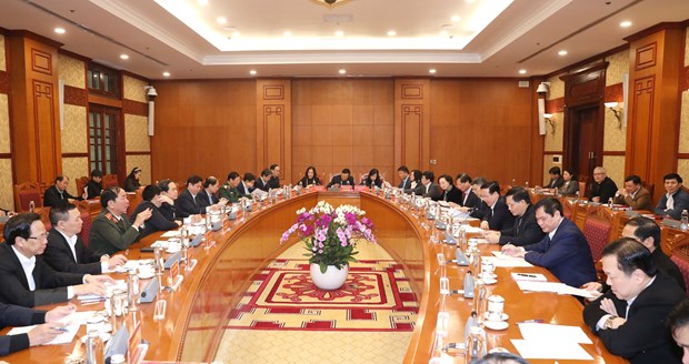 Hội nghị triển khai chương trình làm việc của Bộ Chính trị, Ban Bí thư