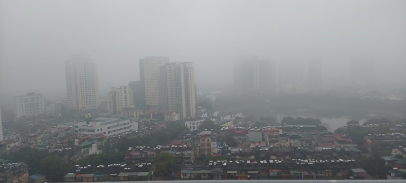 Hà Nội ô nhiễm không khí kéo dài hết tháng 2, mưa phùn tiếp diễn