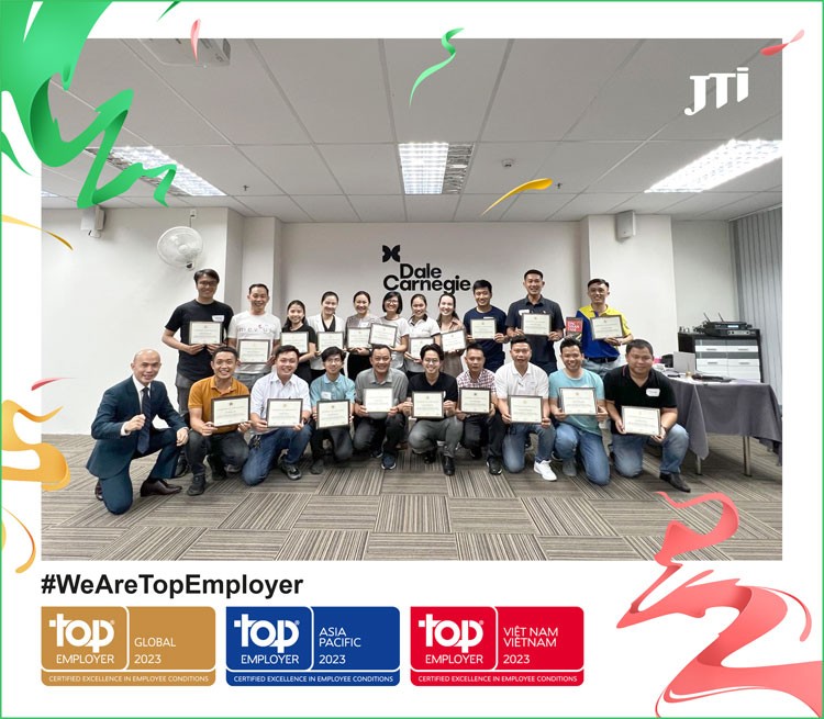 JTI Việt Nam 3 liên tiếp đạt danh hiệu Top Employers - Nơi làm việc hàng đầu