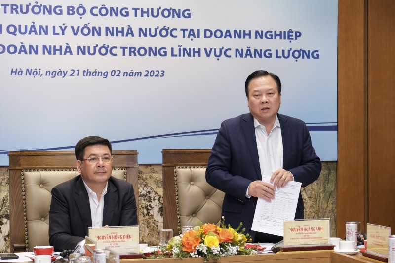 Chủ tịch Ủy ban Quản lý vốn nhà nước tại doanh nghiệp Nguyễn Hoàng Anh phát biểu