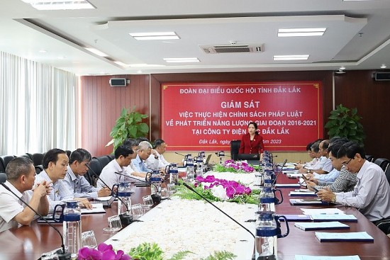 Đoàn đại biểu Quốc hội tỉnh Đắk Lắk giám sát chuyên đề năng lượng tại công ty điện lực tỉnh