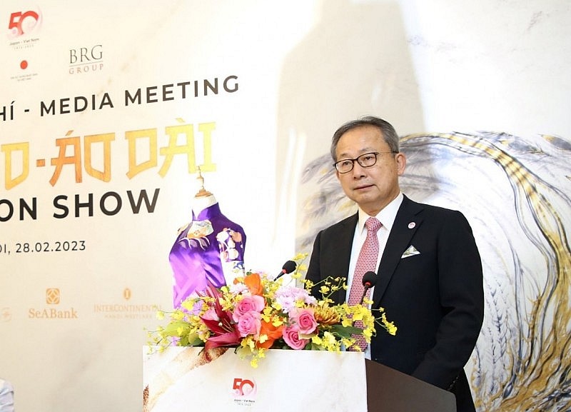 Ngài Yamada Takio, Đại sứ đặc mệnh toàn quyền Nhật Bản tại Việt Nam phát biểu tại sự kiện