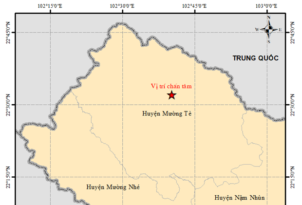 Sau Điện Biên, Lai Châu xảy ra động đất có độ lớn 4.4
