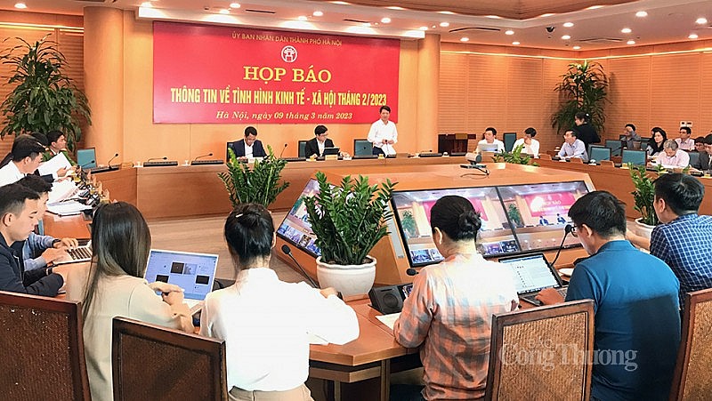 Hà Nội họp báo thông tin tình hình kinh tế xã hội tháng 2/2023
