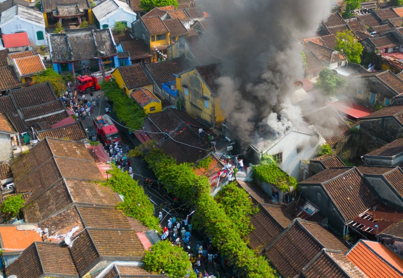 Cháy một ngôi nhà tại phố cổ Hội An